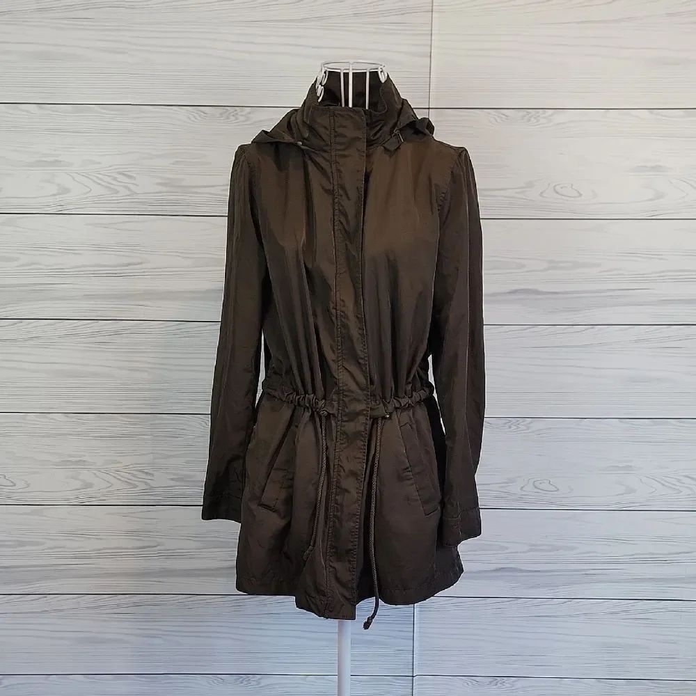Forever 21 Dark Brown Hooded Utility Jacket Womens Size S